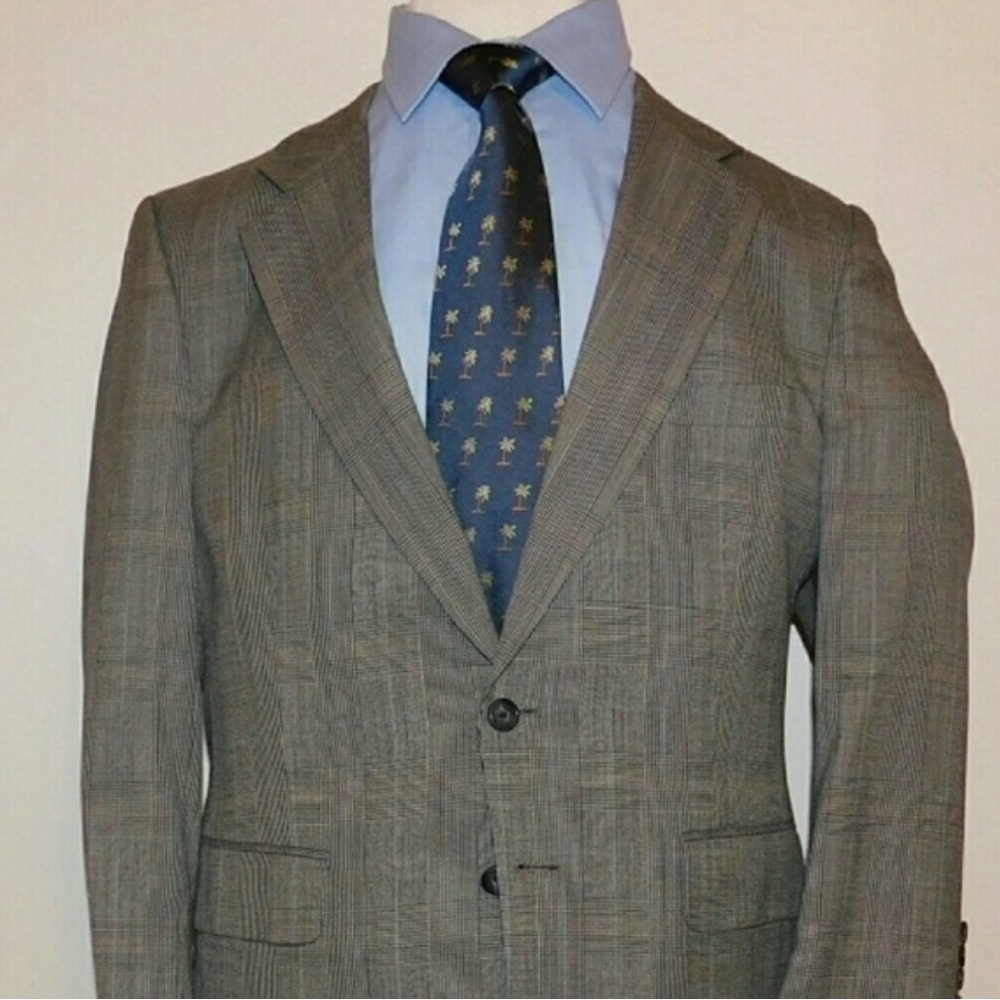 Burberry Gray Wool Suit Modern Classic